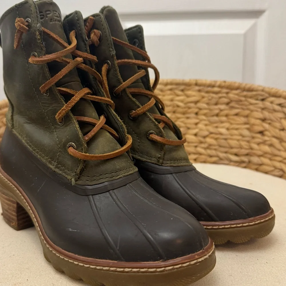 Sperry Women’s Top-Sider Saltwater Heel Leather Duck Boot Size 6.5 - Picture 6 of 6